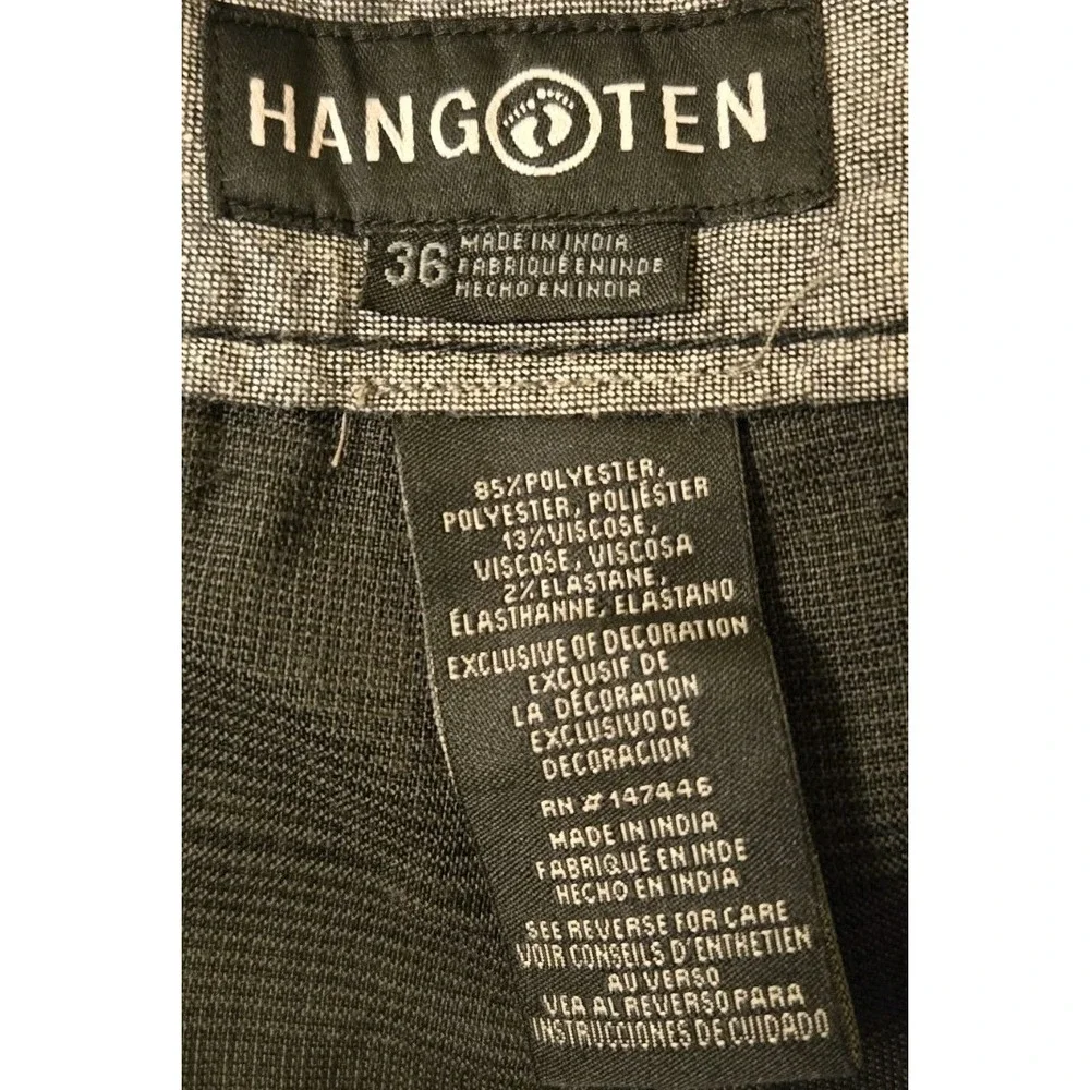 Hang Ten Hybrid Black Plaid Shorts Mens 36 Board Casual 10